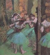 Edgar Degas dancers pink and green Spain oil painting artist